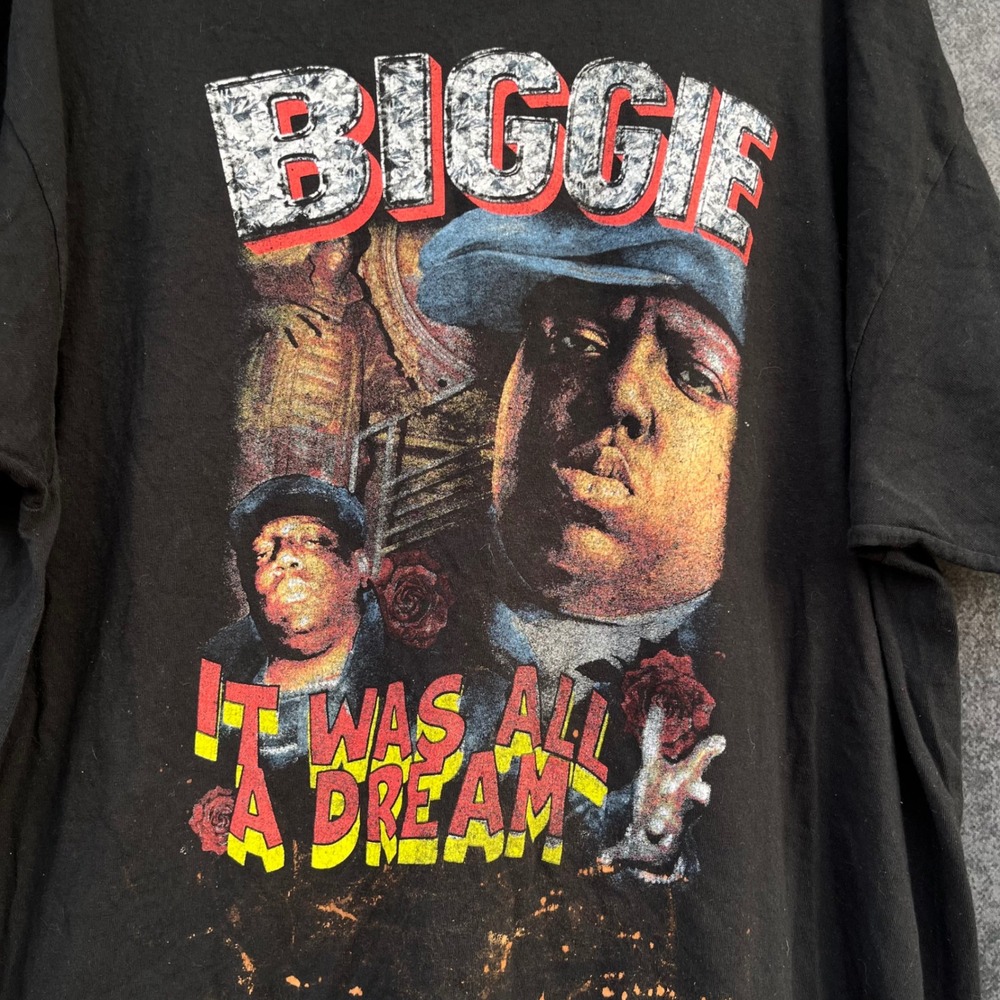 Biggie Smalls Notorious B.I.G. Y2K Juicy T Shirt 2X Black Hip Hop Gangsta Rap